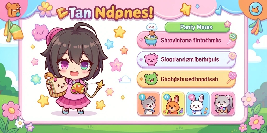 Tampilan menu awal yang menarik dan mudah dinavigasi.
