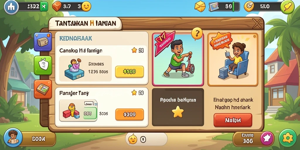 Tampilan grafik yang memukau saat petualangan dimulai.